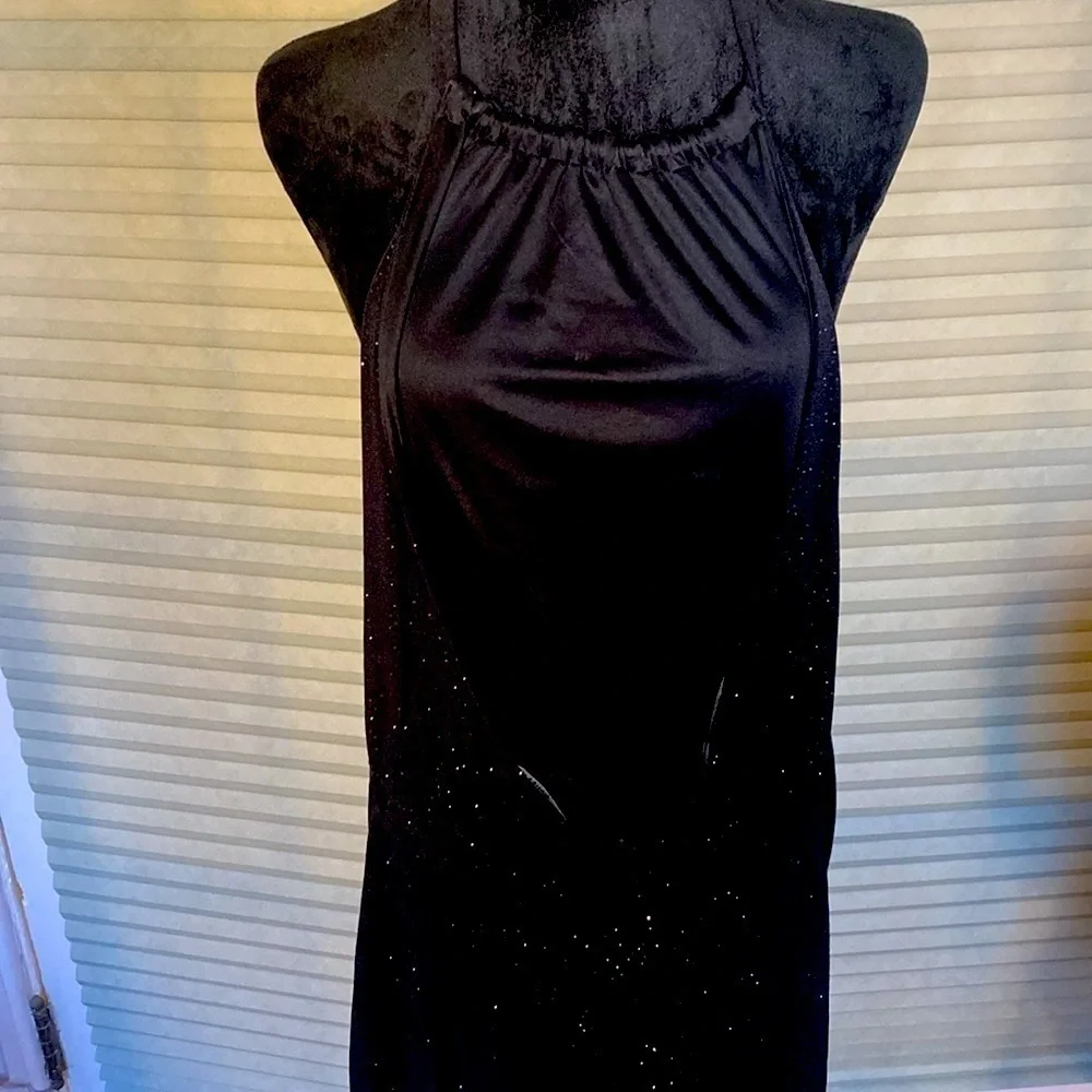 Sparkly halter top jumpsuit.‎